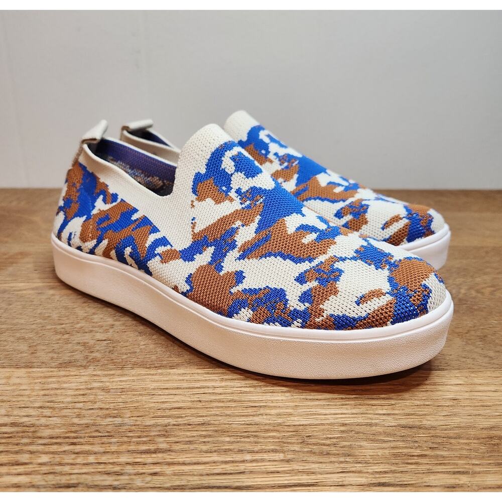Bernie Mev. Jenna Slip-On Sneaker Planet Cream Blue Women's Size 10.5 - Picture 2 of 6